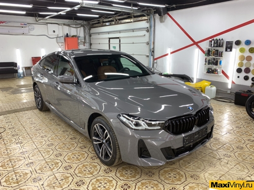 Оклейка BMW 6 GT в полиуретан + зоны риска